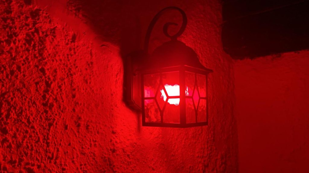 red light at night